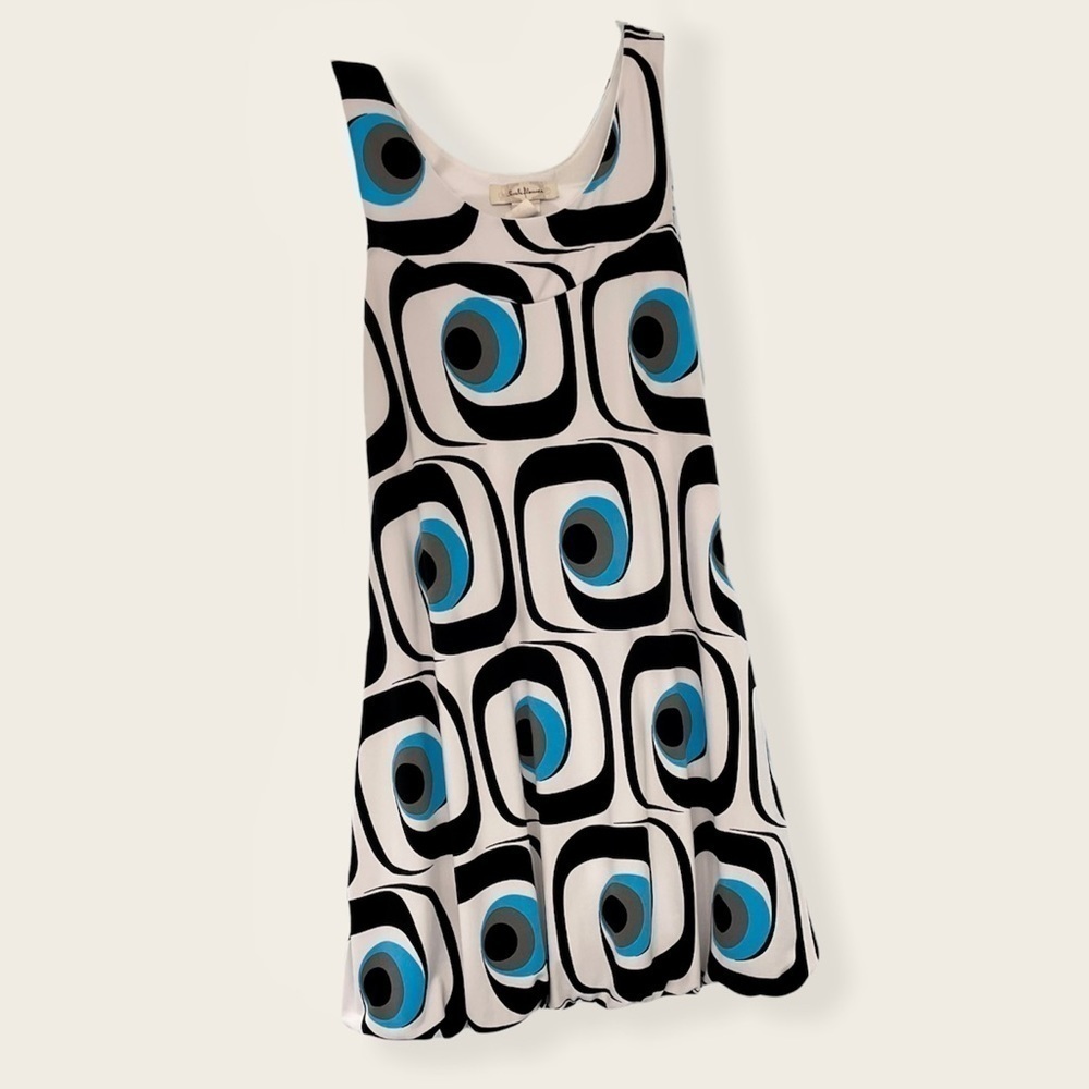 Sushiflower Sleeveless Bubble Dress, Abstract Mini​​​​​​​​​